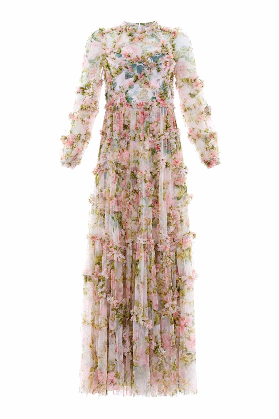 English Rose Diamond Ruffle Gown